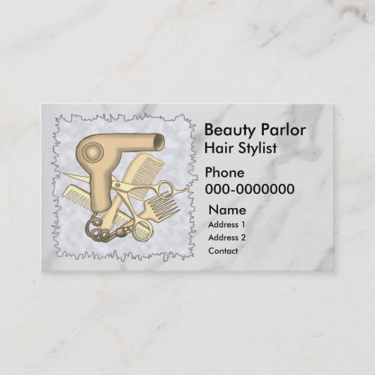 Carte de rendez-vous de salon de beauté (Devant)