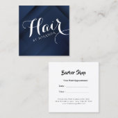 Carte de rendez-vous de salon de coiffure moderne (Devant / Derrière)