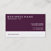 carte de rendez-vous de salon : style d'emo (Dos)