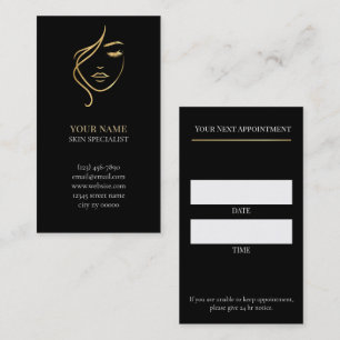 Carte de Rendez-vous de Soins de Peau et Beauté de