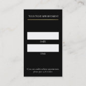 Carte de Rendez-vous de Soins de Peau et Beauté de (Dos)