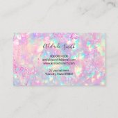 carte de rendez-vous de texture opale brillante (Dos)