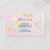 carte de rendez-vous de texture opale rose (Dos)