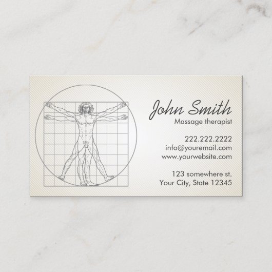 Carte de rendez-vous de thérapeute de massage de (Devant)