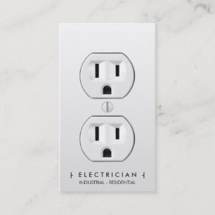Carte De Rendez-vous Débouché électrique blanc simple moderne