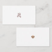 Carte De Rendez-vous Décor rouge orangé (Devant / Derrière)