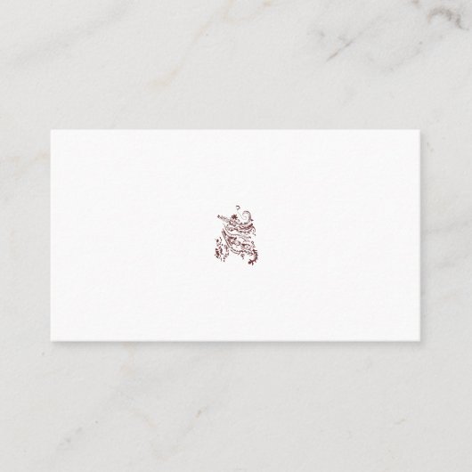 Carte De Rendez-vous Décor rouge orangé (Devant)