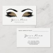 Carte De Rendez-vous Deep Sepia Parties scintillant maquillage Artiste  (Devant / Derrière)