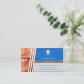 Carte De Rendez-vous Dentaire bleu | Personnaliser le dentiste (Debout devant)