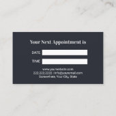 Carte De Rendez-vous Dentaire Dentaire Eau Dentaire Moderne Marine Bleu (Dos)