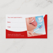 Carte de rendez-vous dentaire | Dentist Red (Dos)