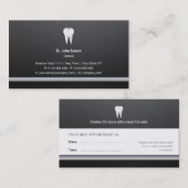 Carte de rendez-vous dentaire | Dentiste (Devant / Derrière)