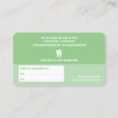 Carte De Rendez-vous Dentaire | Dentiste (Dos)