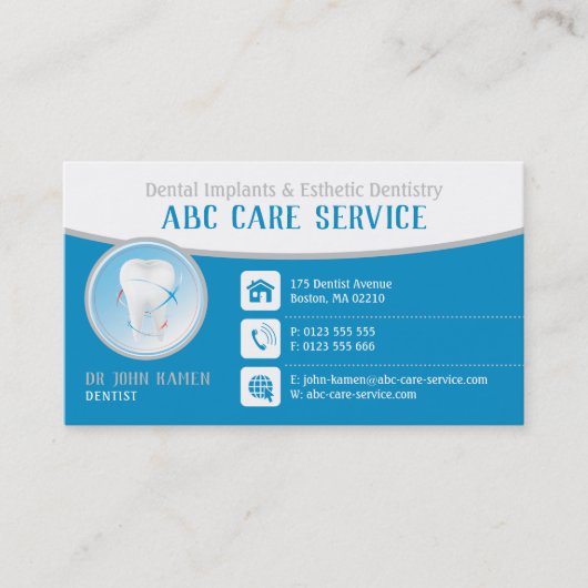 Carte de rendez-vous dentaire | Implants dentaires (Devant)