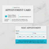 Carte de rendez-vous dentaire moderne (Devant / Derrière)