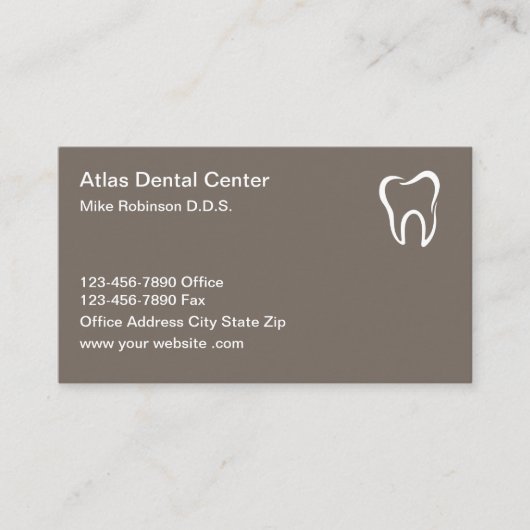 Carte de rendez-vous dentaire moderne avec icône d (Devant)