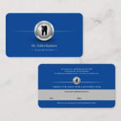 Carte De Rendez-vous Dentaire professionnel | Blue Dentist (Devant / Derrière)