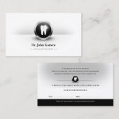 Carte De Rendez-vous Dentaire professionnel | Dentiste (Devant / Derrière)