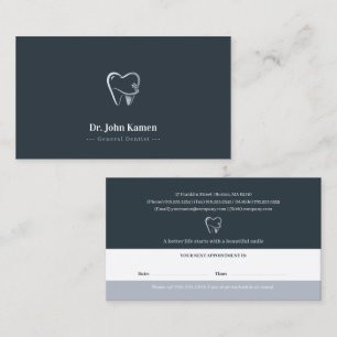 Carte De Rendez-vous Dentaire professionnel Dentiste