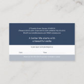 Carte De Rendez-vous Dentaire professionnel | Dentiste (Dos)