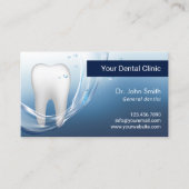 Carte De Rendez-vous Dentaire professionnel flux d'eau Dentiste des den (Devant)