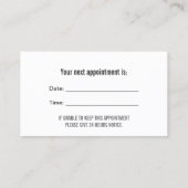 Carte De Rendez-vous Dentaire Sourire Dentiste Nomination (Dos)