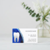 Carte De Rendez-vous Dental Blue Agate Pierre Dentiste Nomination (Debout devant)