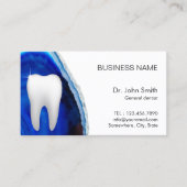 Carte De Rendez-vous Dental Blue Agate Pierre Dentiste Nomination (Devant)