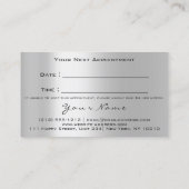Carte De Rendez-vous Dental Clinic Dentist Silver Logo Gray Appointment (Dos)