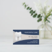 Carte De Rendez-vous Dental Office Professionnel Dentiste Marine & Silv (Debout devant)