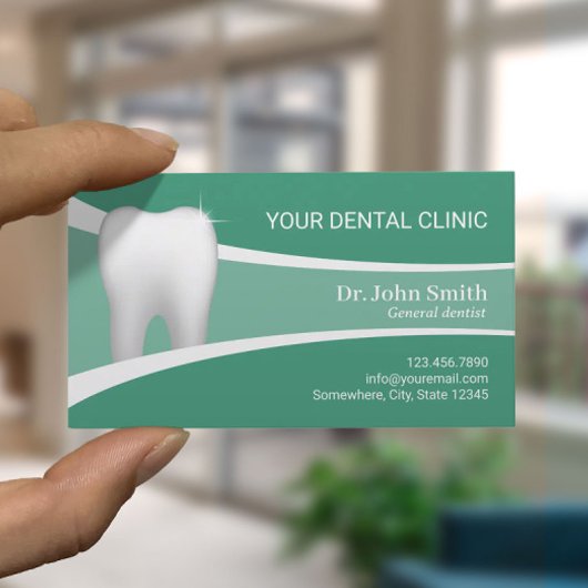 Carte De Rendez-vous Dental Office Professionnel Dentiste Vert