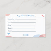 Carte De Rendez-vous Dental Reminder Cards for Clinic Appointments (Dos)