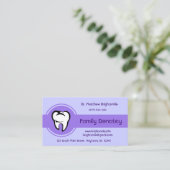 Carte De Rendez-vous Dental White Tooth Bold Centre Stripe (Debout devant)