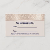 Carte De Rendez-vous Dentist Chic Gold Bordure dentition Logo Marine De (Dos)