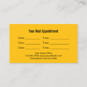 Carte De Rendez-vous Dentist Gold Star Tooth Logo Dentaire professionne (Dos)