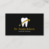 Carte De Rendez-vous Dentist Gold Star Tooth Logo Dentaire professionne (Devant)