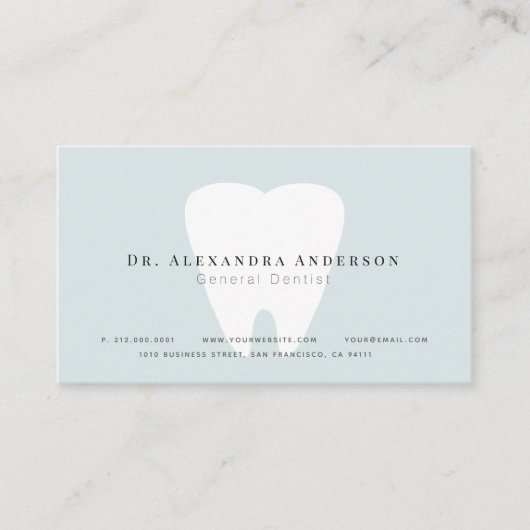 Carte de rendez-vous Dentist Light Blue (Devant)