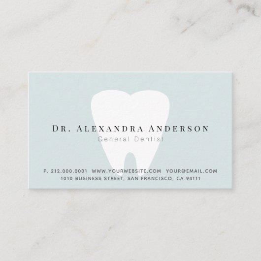 Carte de rendez-vous Dentist Light Blue (Devant)