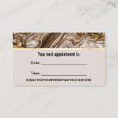 Carte De Rendez-vous Dentist Luxe Marbre Or Agate Bureau dentaire (Dos)