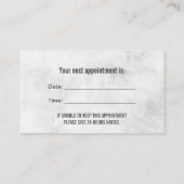 Carte De Rendez-vous Dentist Marble Tooth Moderne Dentaire (Dos)