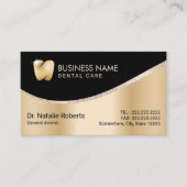 Carte De Rendez-vous Dentist Modern Gold Tooth Logo Soins dentaires (Devant)