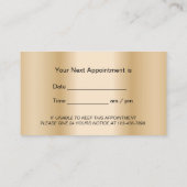 Carte De Rendez-vous Dentist Modern Tooth Logo Gold Soins dentaires (Dos)