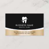 Carte De Rendez-vous Dentist Modern Tooth Logo Gold Soins dentaires (Devant)