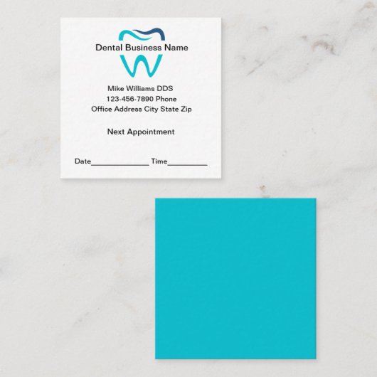 Carte De Rendez-vous Dentist Office Appointment Reminder Business Cards (Devant / Derrière)