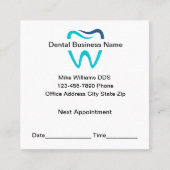 Carte De Rendez-vous Dentist Office Appointment Reminder Business Cards (Devant)