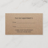Carte De Rendez-vous Dentist Office Rustic Kraft Dental Nomination (Dos)