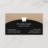 Carte De Rendez-vous Dentist Office Rustic Kraft Dental Nomination (Devant)