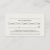 Carte De Rendez-vous Dentist Office Teal Tooth Dental Appointment (Dos)