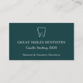 Carte De Rendez-vous Dentist Office Teal Tooth Dental Appointment (Devant)