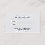 Carte De Rendez-vous Dentist Silver & Dusty Blue Dental Nomination (Dos)